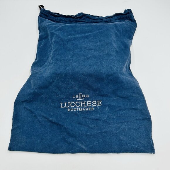 Lucchese Boot Maker Large Dark Blue 16 X 25 Inch Drawstring Storage Dust Bag - Picture 1 of 3